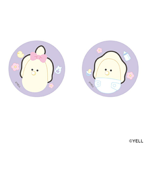 つぶらな瞳 ベビーかき バッジ バッチ  まじかる百貨店缶