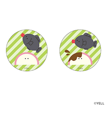 つぶらな瞳 かまぼこ バッジ バッチ まじかる百貨店缶