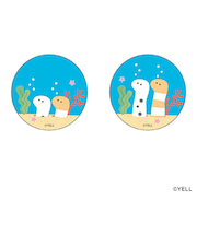 つぶらな瞳 ちんあなご にしきあなご バッジ バッチ  まじかる百貨店缶