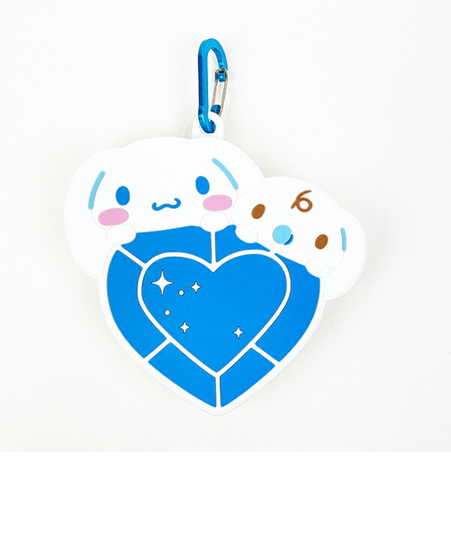 サンリオ シナモン＆みるく はあとぎゅっ カラビナ付シリコンポーチ シナモロール Sanrio