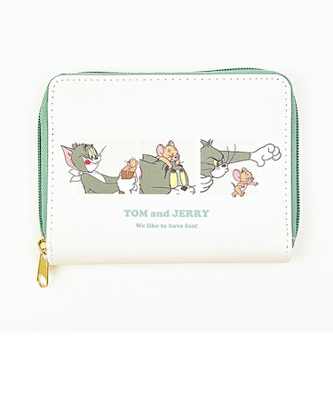 トムとジェリー コンパクトマルチポーチ (グリーン)