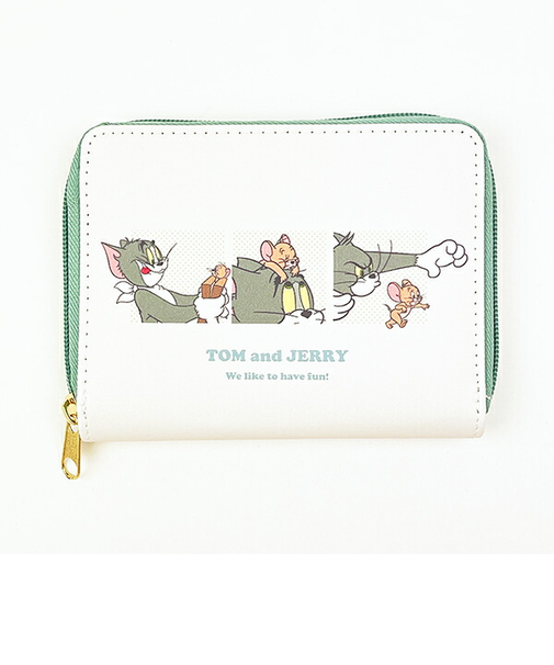 トムとジェリー コンパクトマルチポーチ (グリーン)
