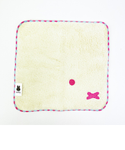 ミッフィー miffy ふわふわ刺繍ハンカチーフ (グレー)