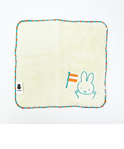 ミッフィー miffy ふわふわ刺繍ハンカチーフ (グリーン)