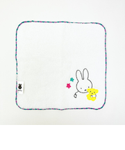 ミッフィー miffy ふわふわ刺繍ハンカチーフ (ピンク)