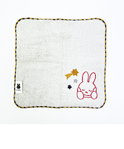 ミッフィー miffy ふわふわ刺繍ハンカチーフ (ベージュ)
