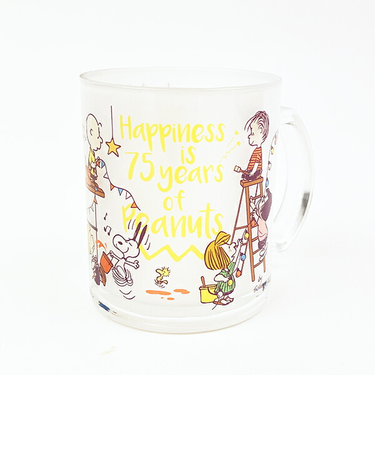 スヌーピー セレブレーション ガラスマグカップ コップ PEANUTS 75th SNOOPY