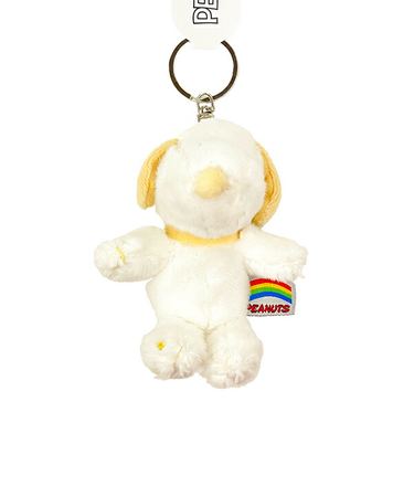スヌーピー レインボーカラーマスコット ぬいぐるみ ホワイト SNOOPY