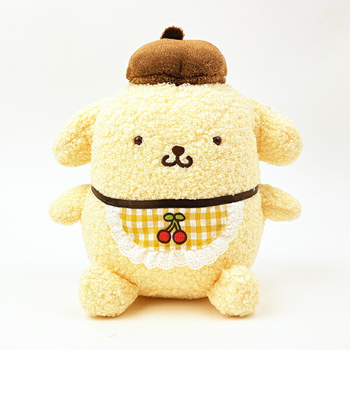 サンリオ ポムポムプリン さくらんぼチェック S ぬいぐるみ イエロー