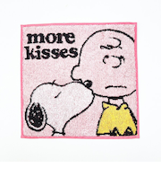 スヌーピー ミニタオル more kiss ピンク SNOOPY 西川
