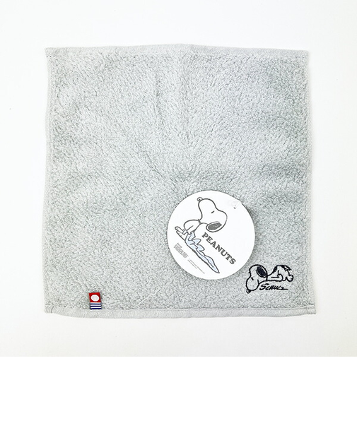 スヌーピー かるわた  Happiness ミニタイル SNOOPY 今治タオル 西川