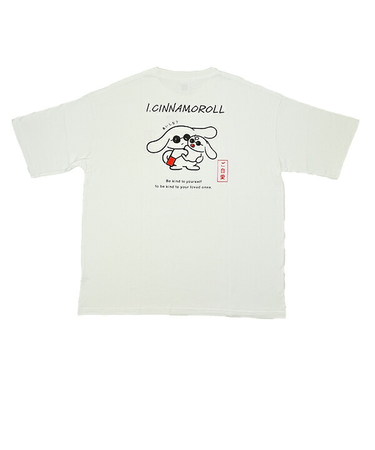 サンリオ アイシナモロール ゴジアイ BIGTシャツ(L) ホワイト アパレル シナモン Sanrio