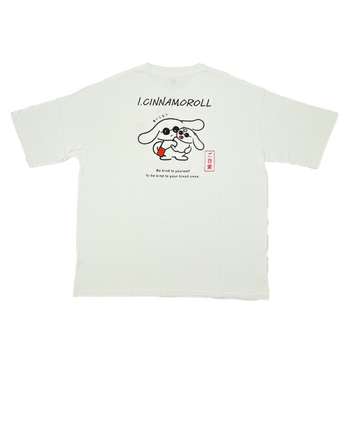 サンリオ アイシナモロール ゴジアイ BIGTシャツ(L) ホワイト アパレル シナモン Sanrio