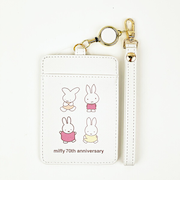 ミッフィー miffy 70th リール付きパスケース ホワイト 定期入れ