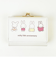 ミッフィー miffy 三つ折りがま口財布 ホワイト