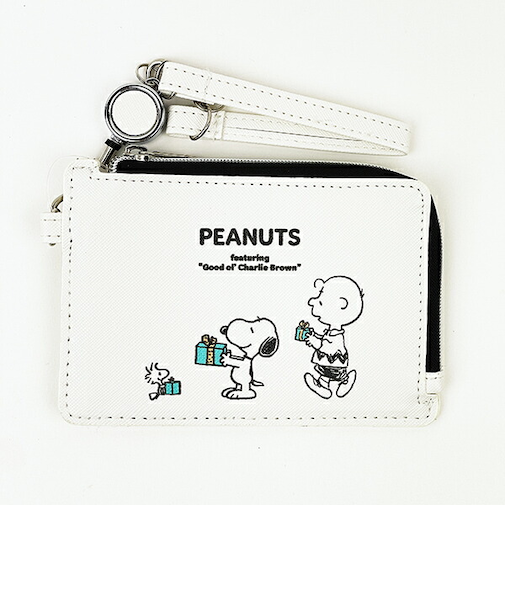 スヌーピー フラグメントケース オフホワイト 定期入れ カードケース SNOOPY