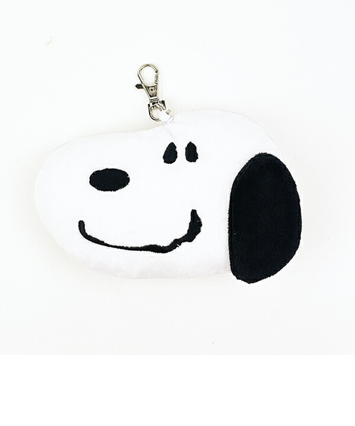 スヌーピー フェイスパスケース リール付き 定期入れ ICカードケース SNOOPY