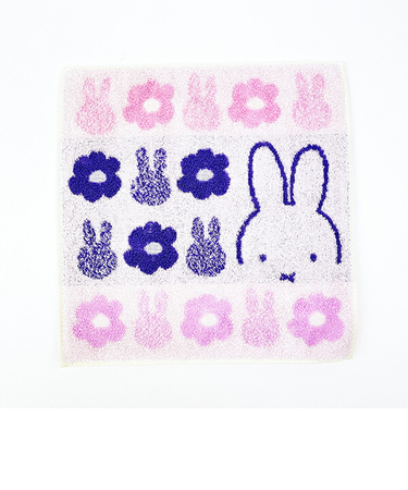 ミッフィー miffy フラワー ミニタオル ピンク ハンカチ 西川