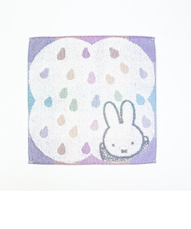 ミッフィー miffy ドロップ ミニタオル ラベンダー ハンカチ 西川