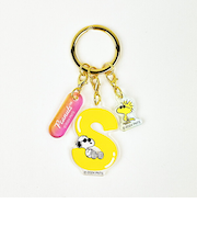 スヌーピー 『S』 イニシャル3連アクリルキーホルダー (イエロー) SNOOPY