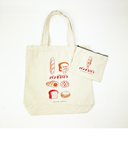 パンどろぼう なぞのフランスパン ポーチ付きトートバッグ