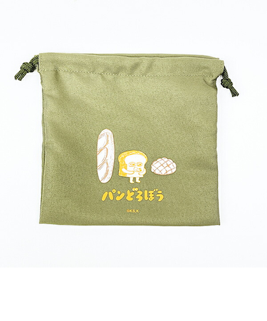 パンどろぼう 巾着 (グリーン)