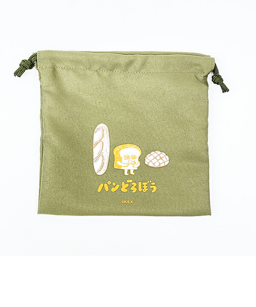 パンどろぼう 巾着 (グリーン)