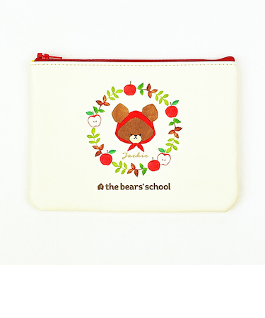 くまのがっこう アップルジャッキー フラットポーチ