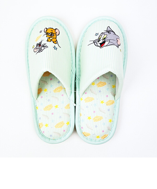 トムとジェリー チーズと仲間 スリッパ 約22cm～24cm対応 ルームシューズ ブルー