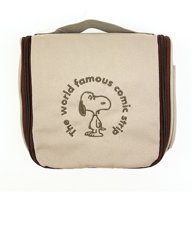 スヌーピー 撥水吊下げポーチ (ブラウン) トラベル用品 SNOOPY