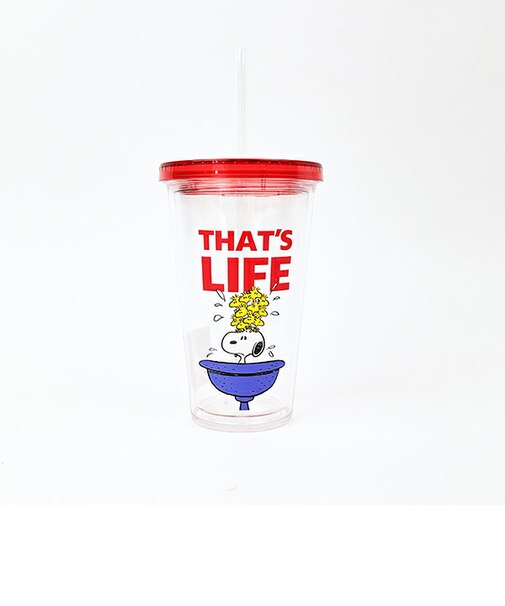 スヌーピー ストロータンブラー (ホワイト) コップ ランチ SNOOPY