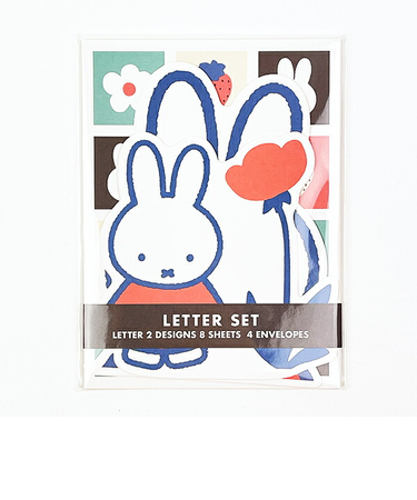 ミッフィー miffy フラワー ダイカットカードレター レターセット 文具 日本製