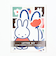 ミッフィー miffy フラワー ダイカットカードレター レターセット 文具 日本製