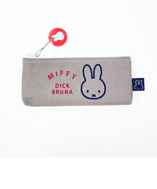 ミッフィー miffy 帆布ペンポーチ グレー