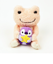 かえるのピクルス 海のおともだち ペア ぬいぐるみ S ピンク マスコット 人形