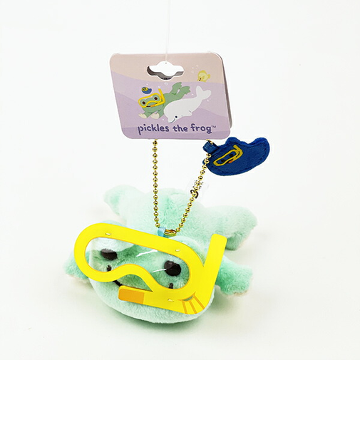 かえるのピクルス 海のおともだち マスコット シュノーケル グリーン ぬいぐるみ ボールチェーン