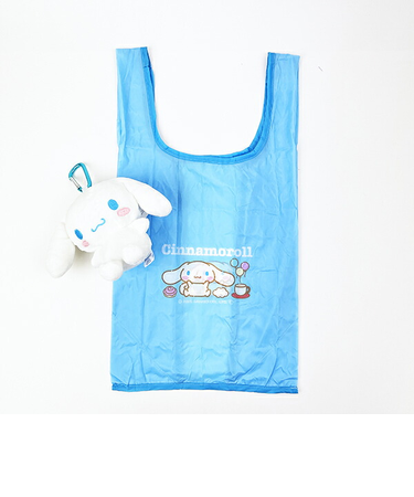 サンリオ シナモロール ぬいぐるみエコバッグ スタンダード バッグ マスコット カラビナ付