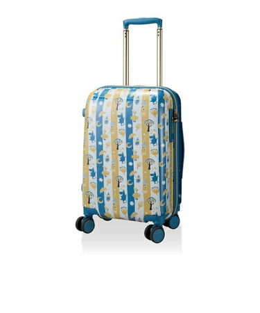 ムーミン 80周年記念 ジッパータイプ スーツケース Sサイズ (ブルーストライプ) キャリーケース MOOMIN