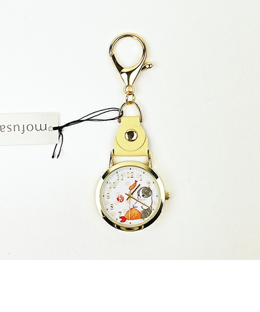 モフサンド 水彩ドットキーチェーンウォッチ えびにゃん 時計 キーホルダー  mofusand