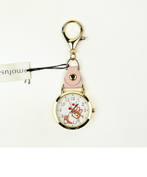モフサンド 水彩ドットキーチェーンウォッチ うさにゃん 時計 キーホルダー  mofusand