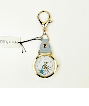 モフサンド 水彩ドットキーチェーンウォッチ サメにゃん 時計 キーホルダー mofusand