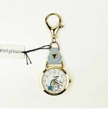 モフサンド 水彩ドットキーチェーンウォッチ サメにゃん 時計 キーホルダー  mofusand