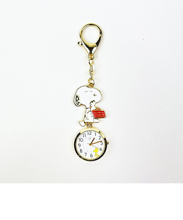 スヌーピー キーチャームウォッチ ごはん 時計 キーホルダー  SNOOPY