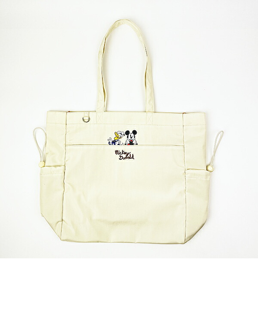 ディズニー ミッキー＆ドナルド ホビーポケットトートバッグ アイボリー ACCOMMODE アコモデ Disney