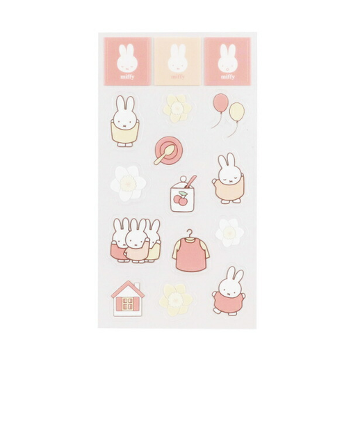 ミッフィー miffy シール イエロー フラワーシリーズ ステッカー 文具 日本製
