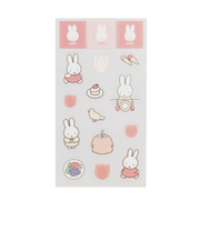 ミッフィー miffy シール ピンク フラワーシリーズ ステッカー 文具 日本製