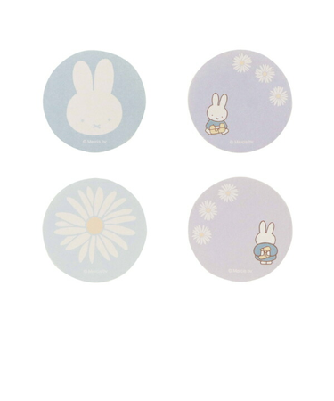 ミッフィー miffy フレークシール ブルー フラワーシリーズ ステッカー 文具 日本製