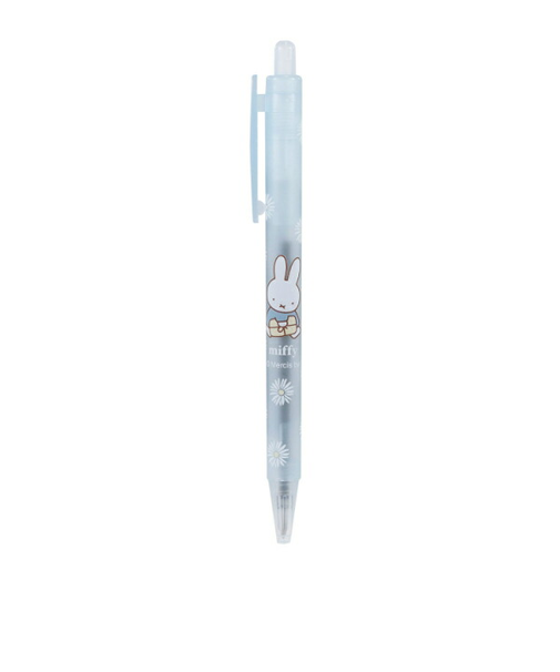 ミッフィー miffy ボールペン ブルー フラワーシリーズ 文具 日本製