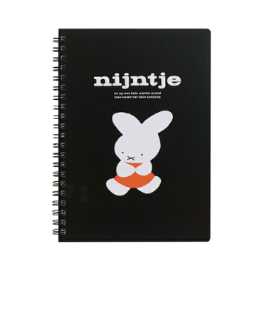 ミッフィー miffy 70th ナインチェ A5リングノート ブラック 文具 日本製