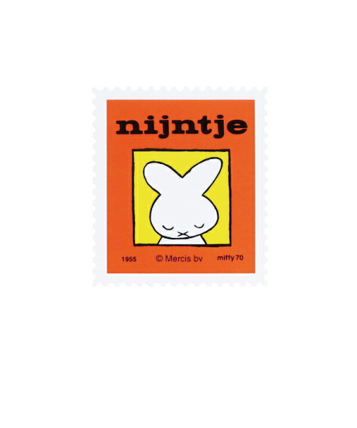 ミッフィー miffy 70th ナインチェ ステッカー レッド 文具 日本製